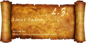 Laczi Zajzon névjegykártya